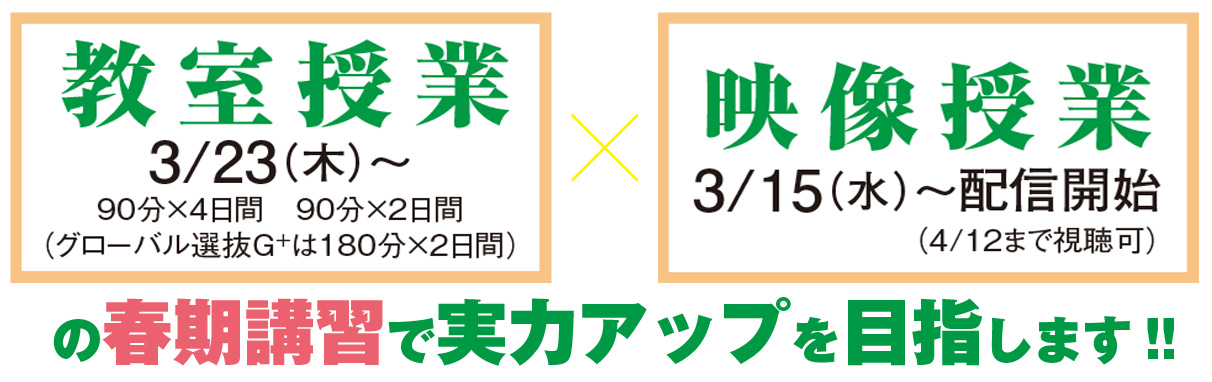 新中3生の春期講習｜中高一貫校生大学受験指導塾の研伸館中学生課程